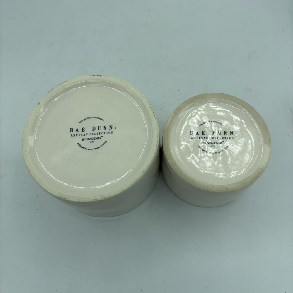 Rae Dunn by Magenta Salsa & Guac Nesting Bowl Set Chips Dip Serving Hosting Whit - Picture 2 of 10